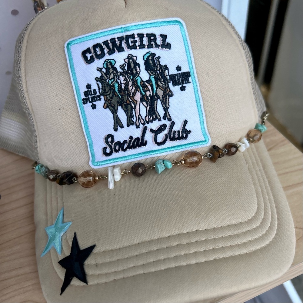 Khaki Trucker Hat Cowgirl